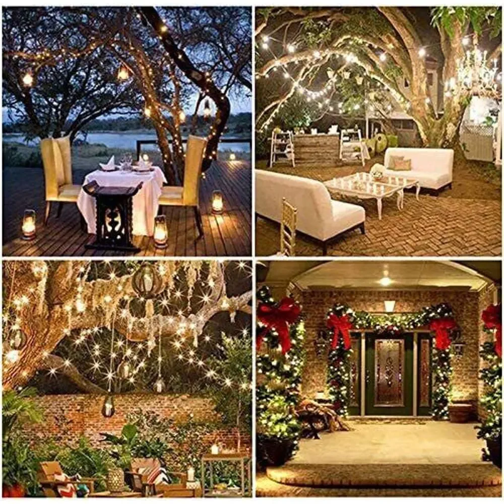 2 Pack 78FT 240 LED 8 Modes Solar String Cooper Wire Fairy Light Outdoor Yard US